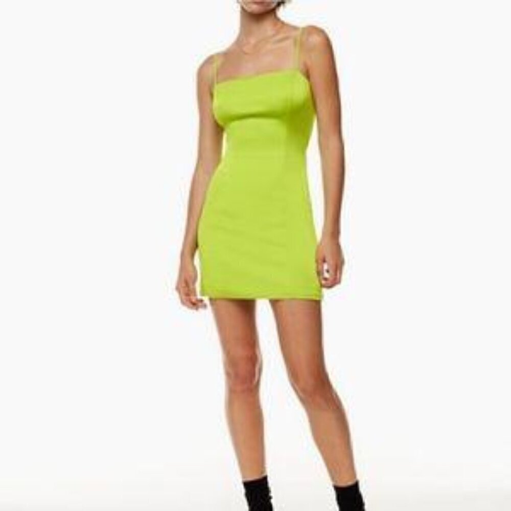 Aritzia Sunday Best Green Shimmer Dress - Size 2XS